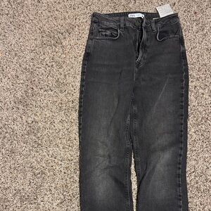 Zara Washed Black High-Rise Women's Jeans